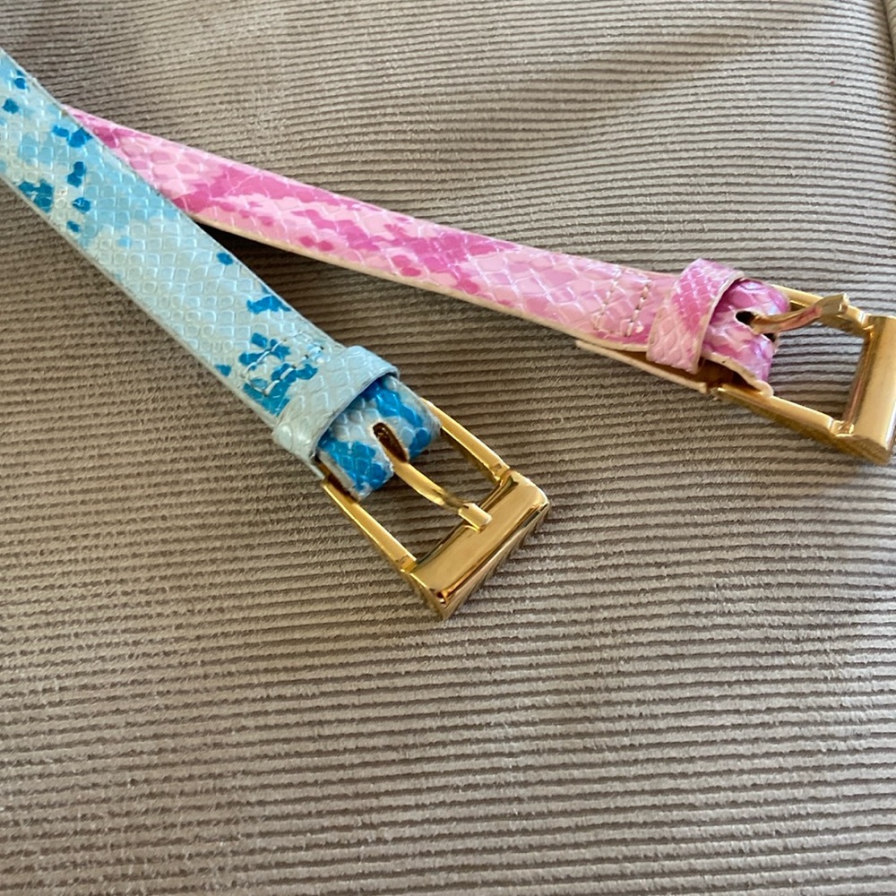 Worn once each. 2 Belt Bundle. 🩷🩵